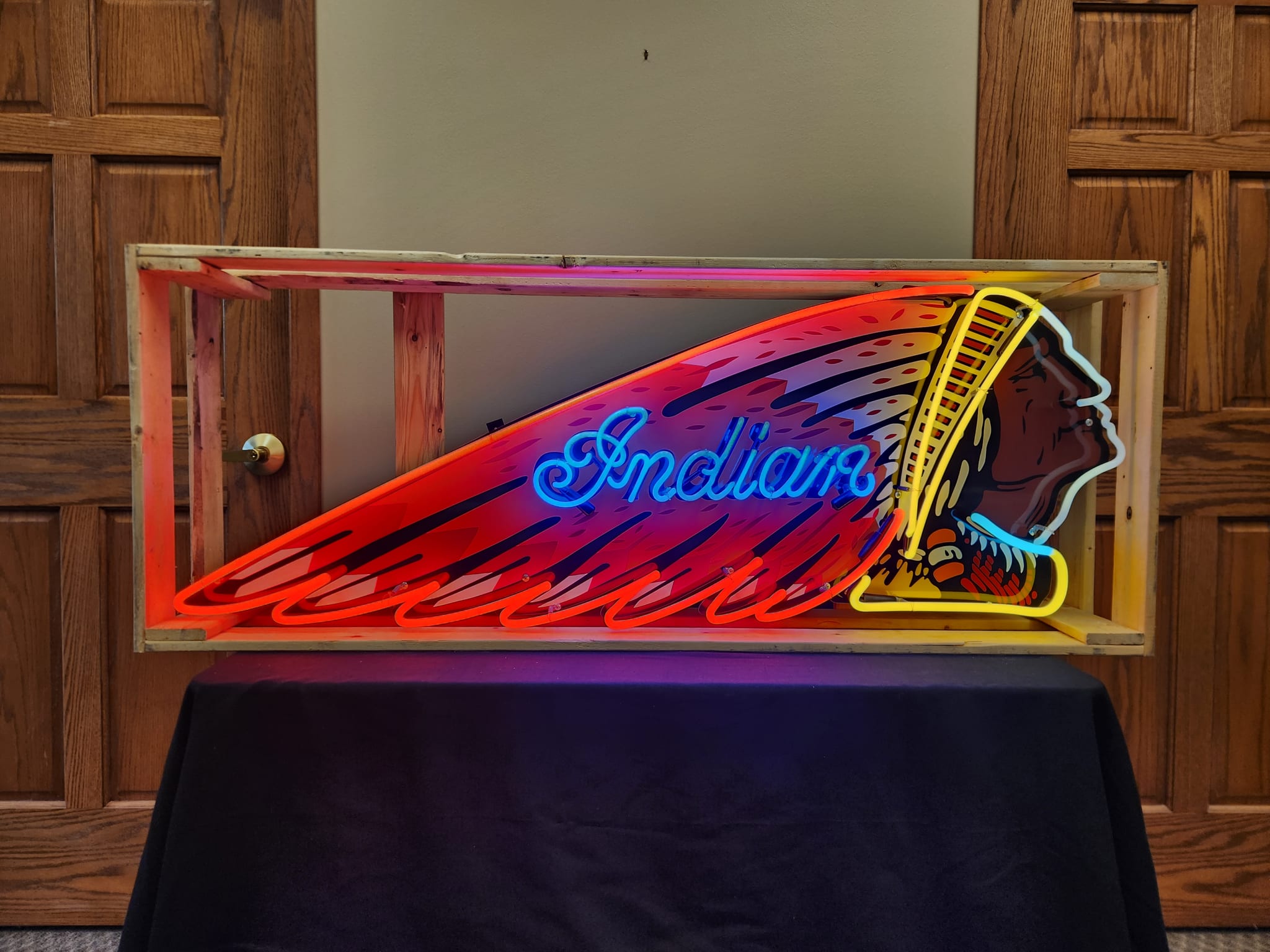 Neon Indian Motorcycle Sign - Image 3