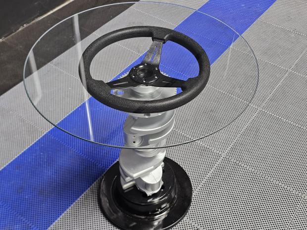 Chevrolet 5.3L Vortec V8 Engine Block Coffee Table, Side Tables, & Lamps - Image 5