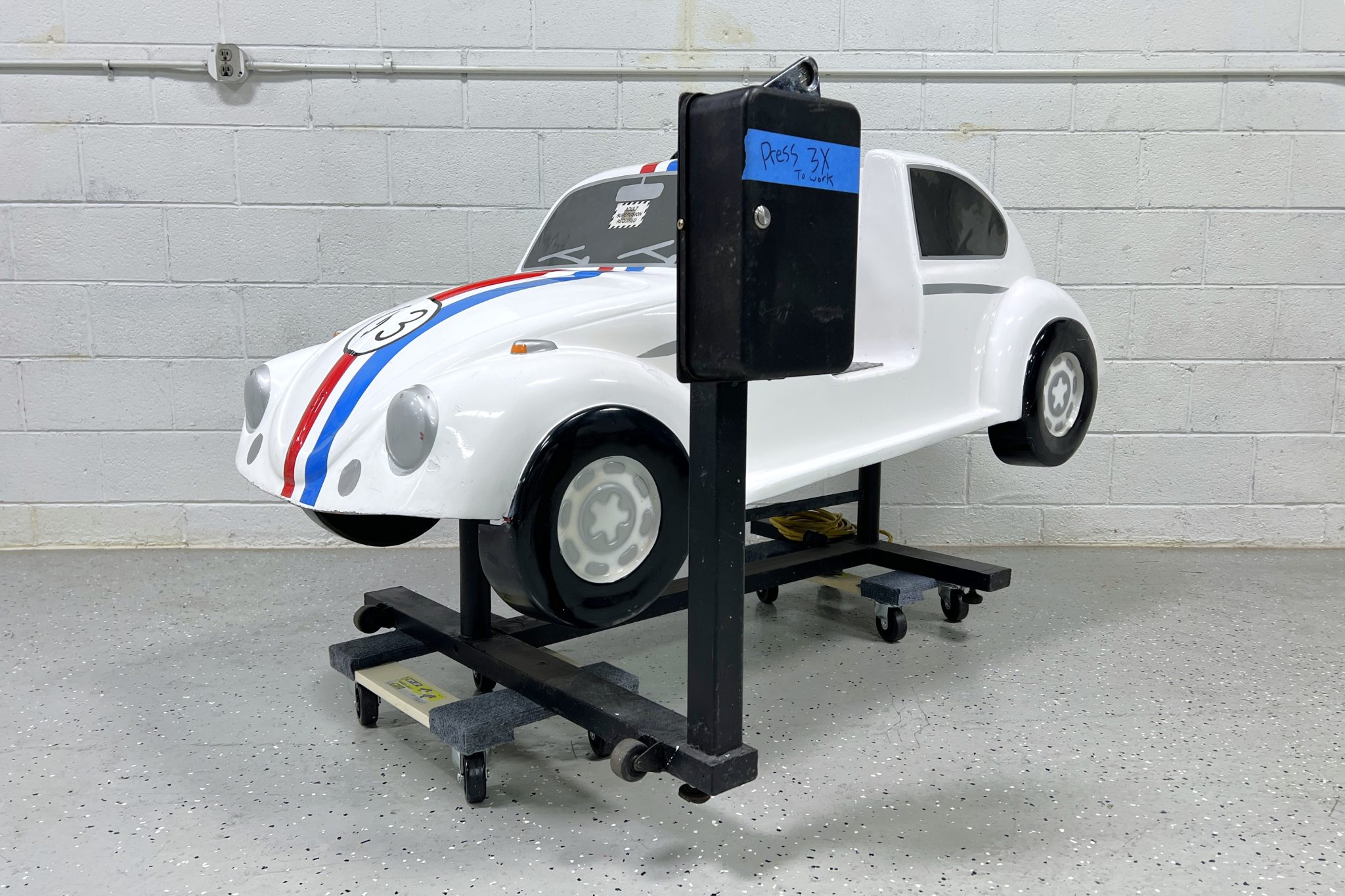 Herbie-Themed Volkswagen Beetle-Style Children’s Ride - Image 2