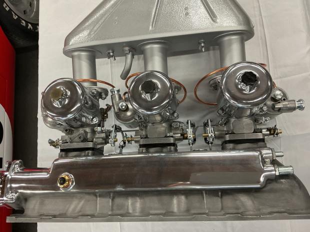 Three S.U. Carburetors and Intake Manifold for Jaguar - Image 5