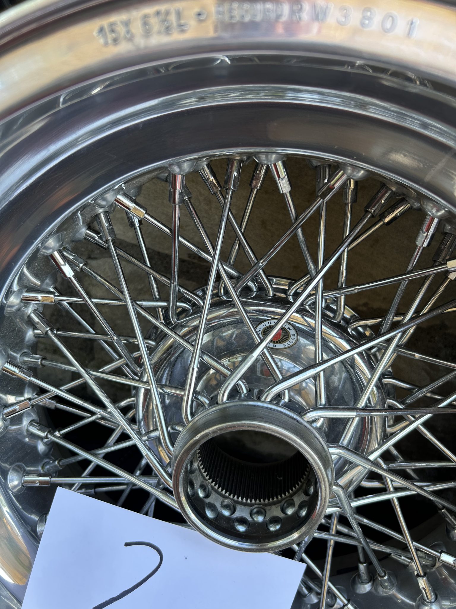 15×6.5″ Ruote Borrani Wire Wheels for Ferrari - Image 5