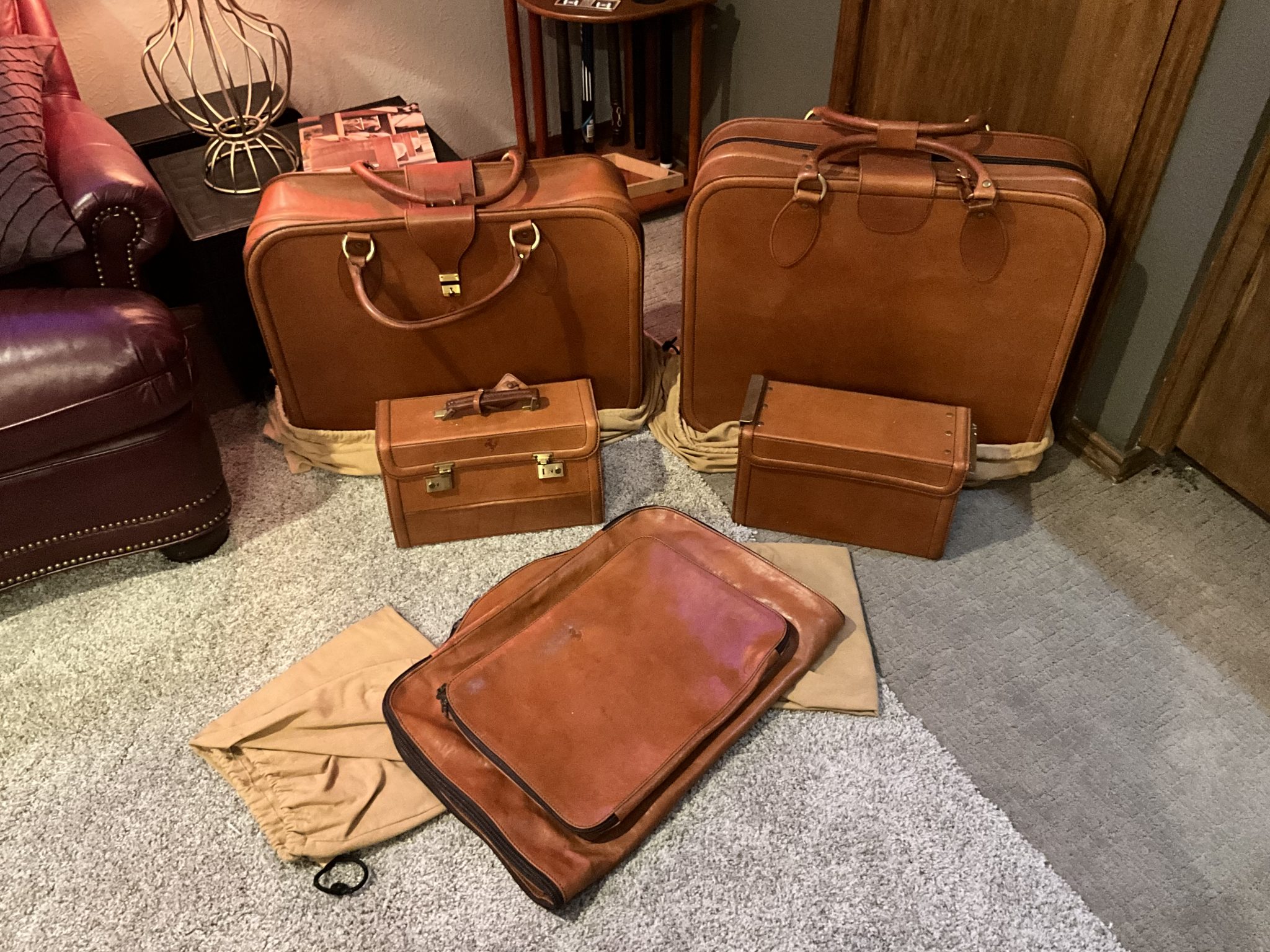 Five-Piece Ferrari 348 Luggage Set by Schedoni - Image 3