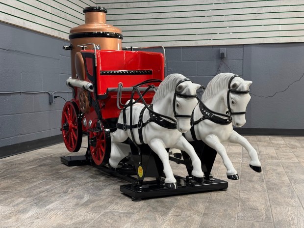 Bally Horse-Drawn Fire Engine-Style Children’s Ride - Image 6