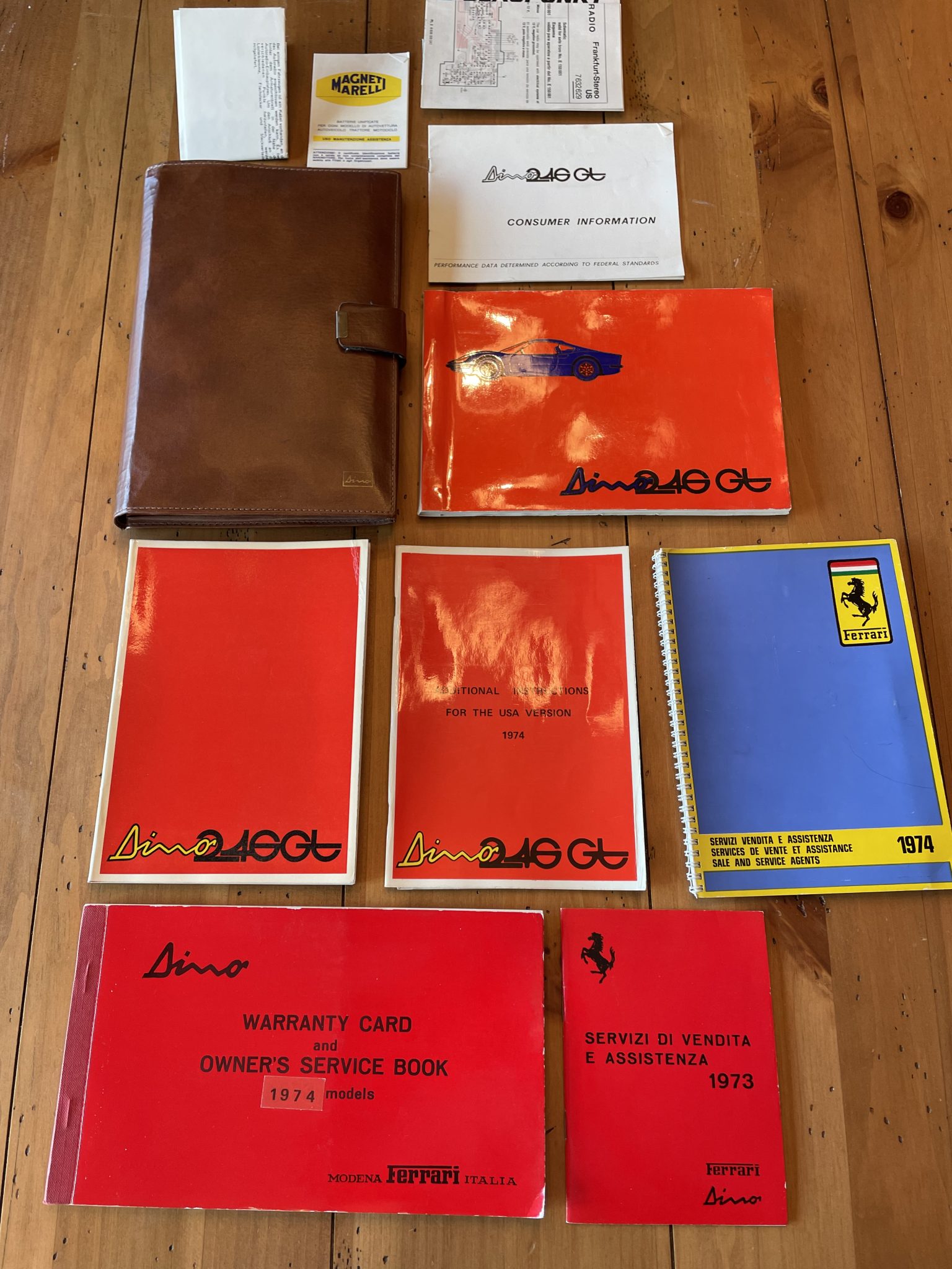 Ferrari Dino 246 GT Manuals & Leather Pouch - Image 4