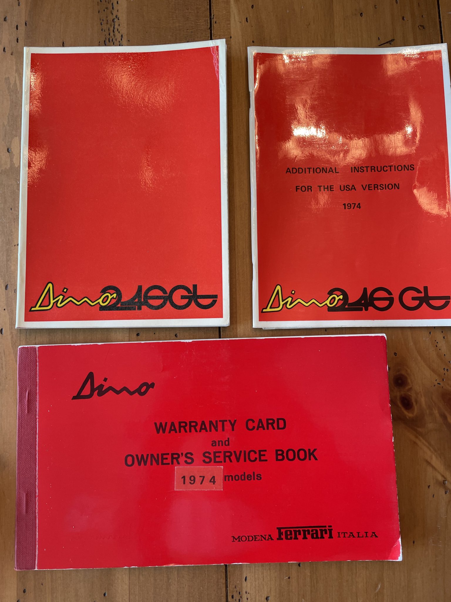 Ferrari Dino 246 GT Manuals & Leather Pouch - Image 3