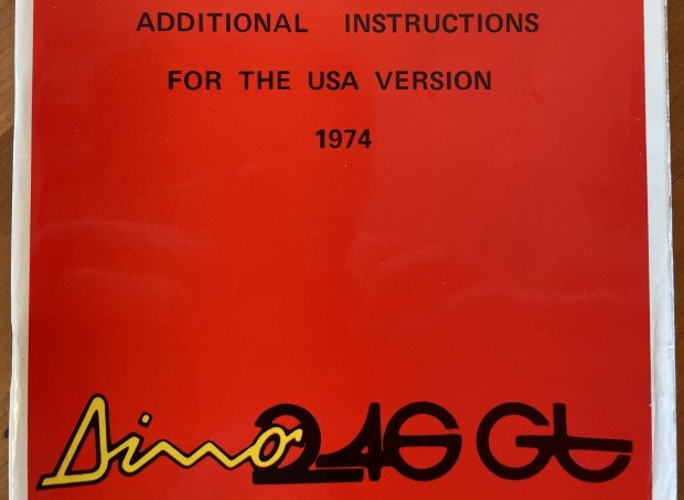 Ferrari Dino 246 GT Manuals & Leather Pouch - Image 5