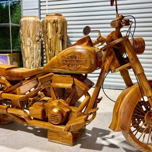 No Reserve: 1:1 Scale Harley-Davidson Wooden Display Model