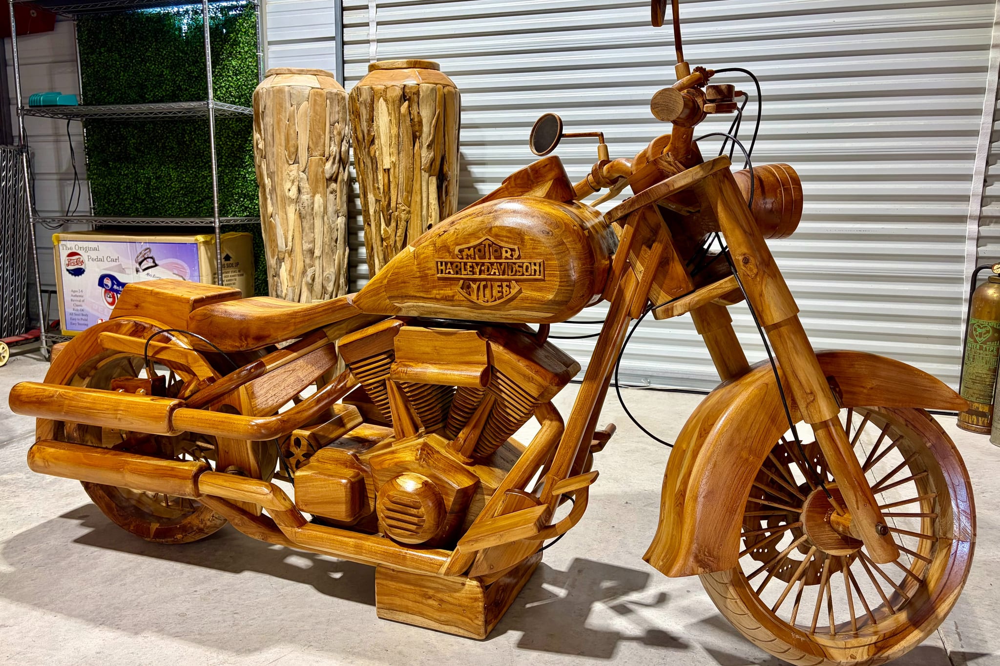 No Reserve: 1:1 Scale Harley-Davidson Wooden Display Model