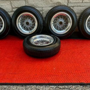 No Reserve: 15×6.5″ Ruote Borrani Wire Wheels for Ferrari