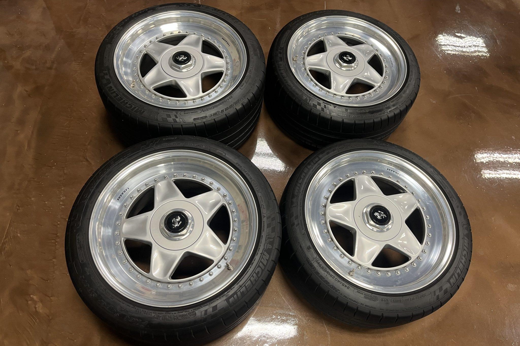 No Reserve: 18×8.5″ and 18×10″ Speedline Mistral Wheels for Ferrari