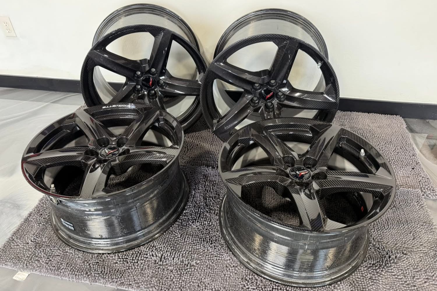 No Reserve: 20×10″ and 21×13″ Carbon-Fiber Wheels for C8 Chevrolet Corvette Z06
