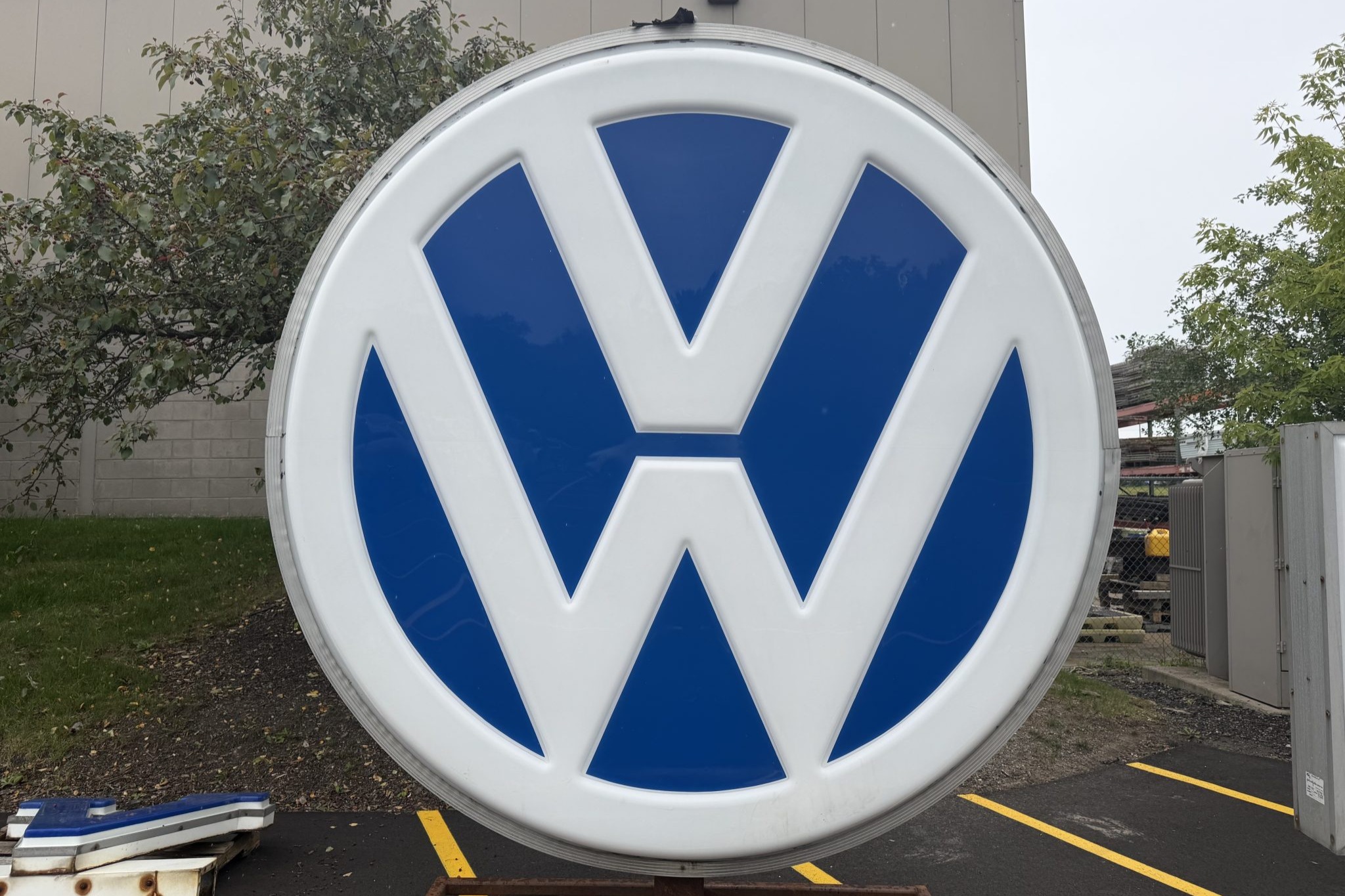 No Reserve: 30-Years-Owned Double-Sided Volkswagen Sign