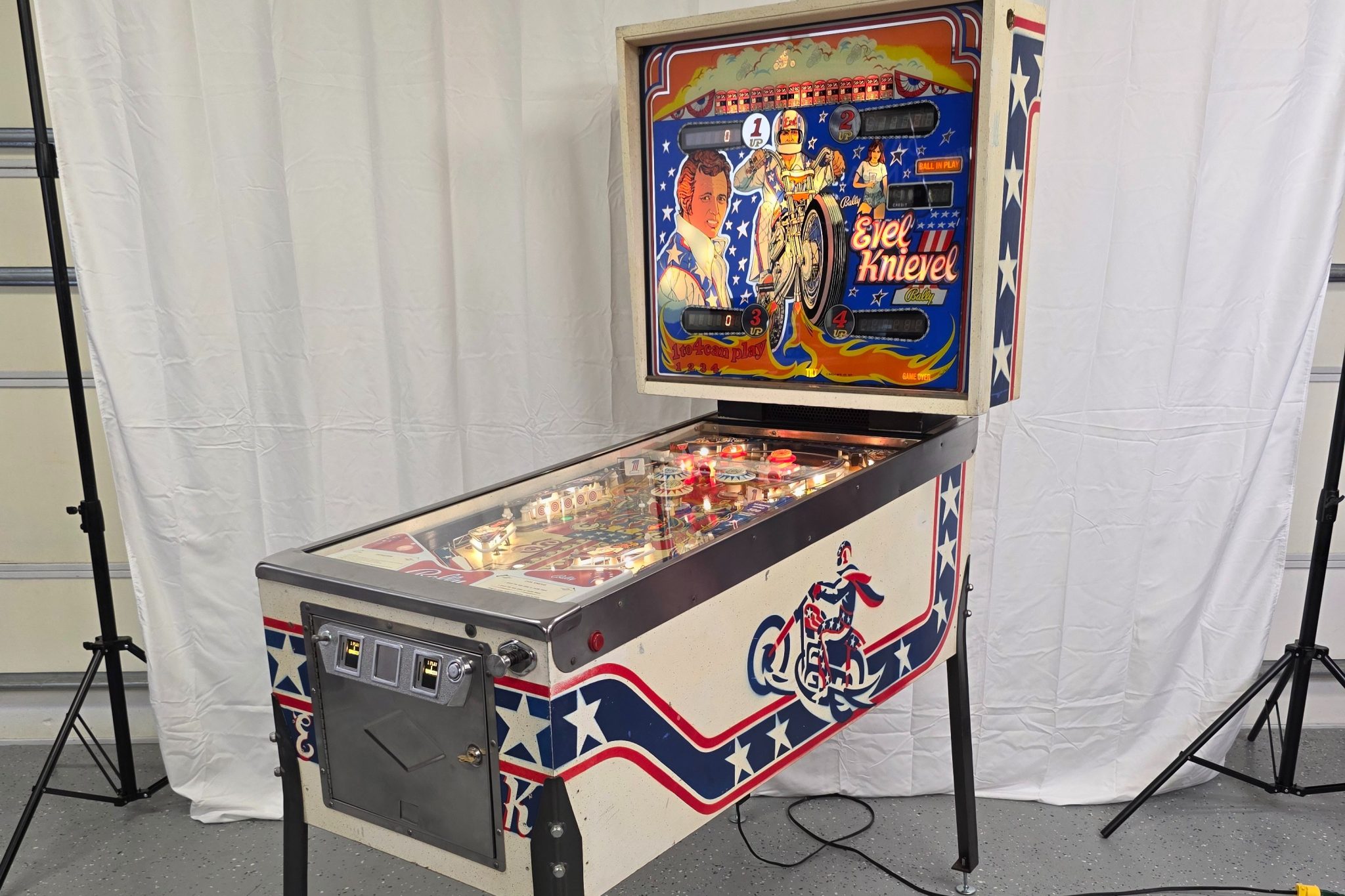 No Reserve: Bally Evel Knievel Pinball Machine