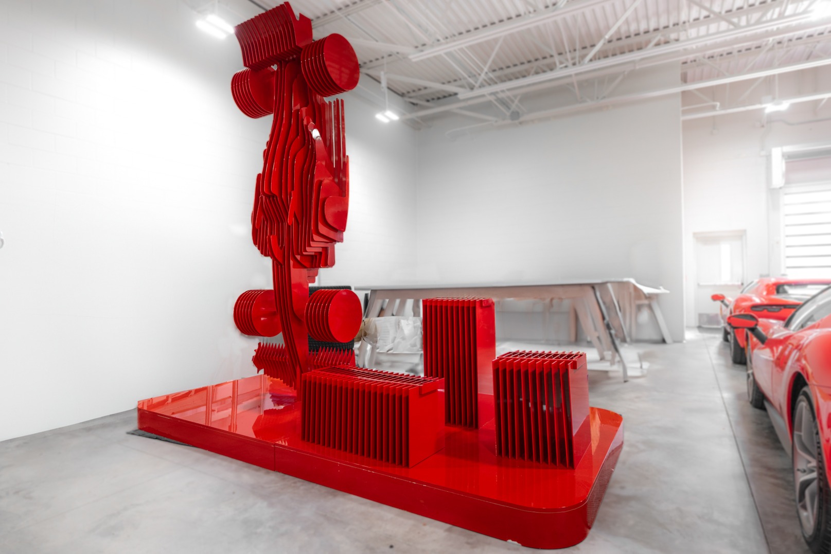 No Reserve: F1 Car-Style Sculpture w/EZ-Hauler Trailer