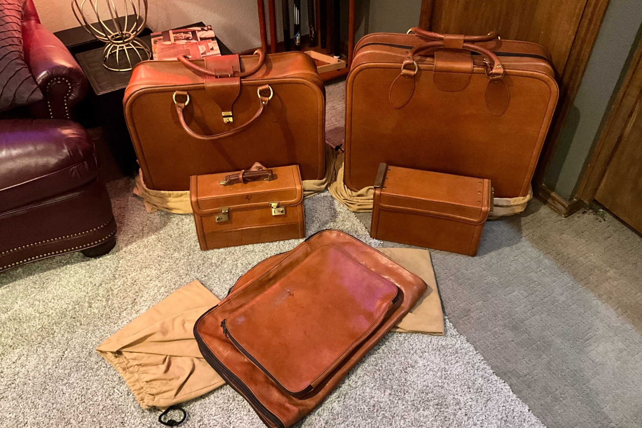 No Reserve: Five-Piece Ferrari 348 Luggage Set by Schedoni