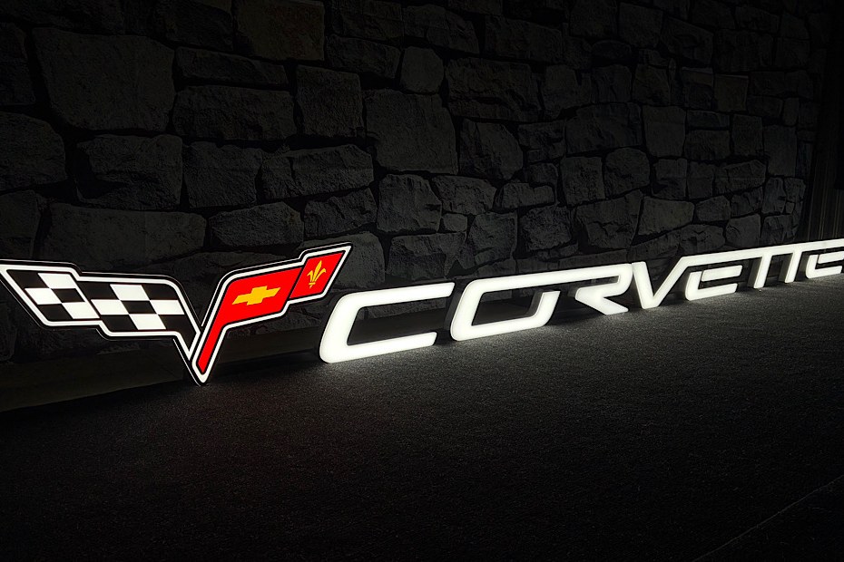 No Reserve: Illuminated Corvette Sign