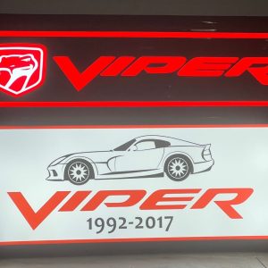 No Reserve: Illuminated Dodge Viper Signs