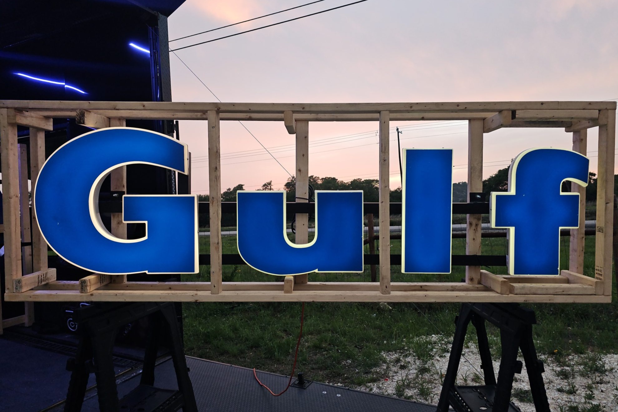 No Reserve: Illuminated Gulf Sign
