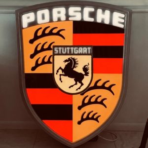 No Reserve: Illuminated Porsche Crest Sign
