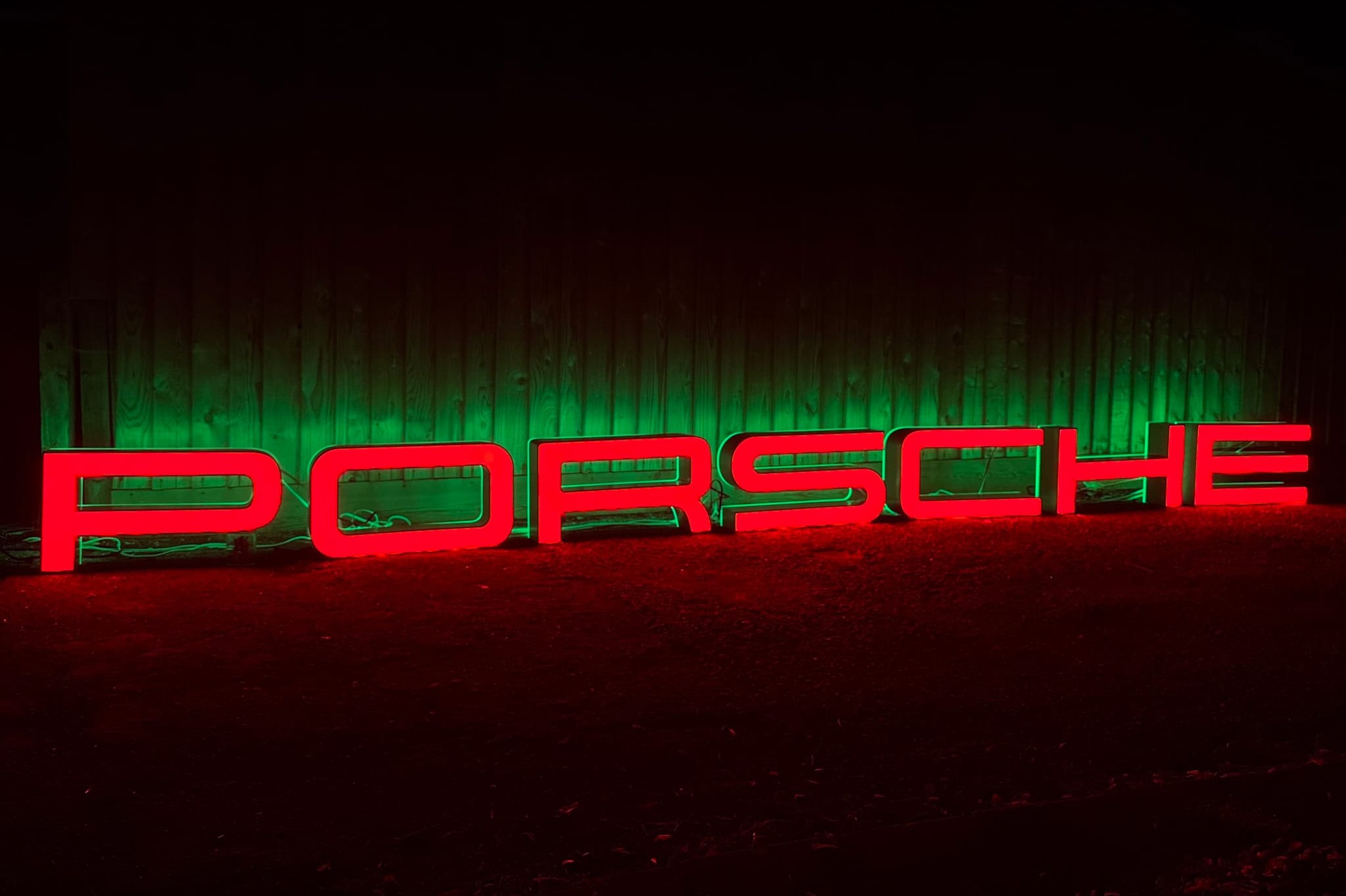 No Reserve: Illuminated Porsche Sign