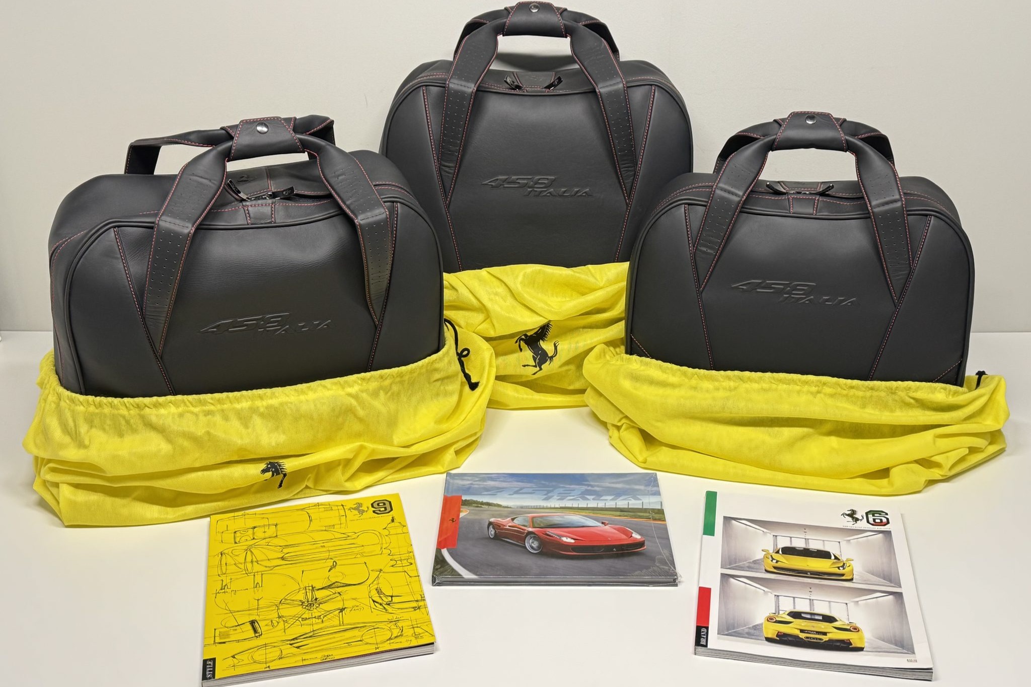 No Reserve: Three-Piece Ferrari 458 Italia Luggage Set by Schedoni