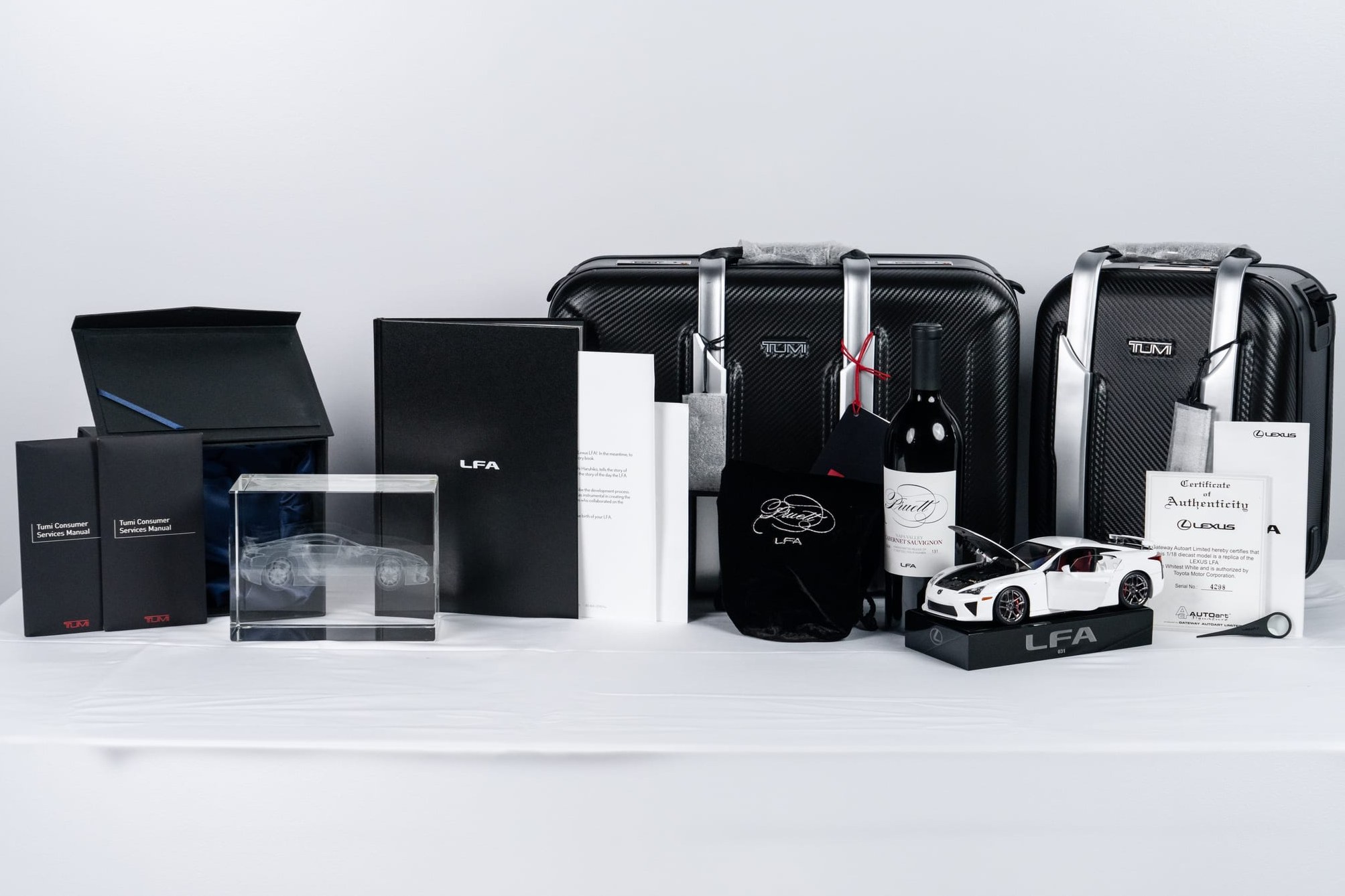 No Reserve: Two-Piece Lexus LFA Luggage Set by Tumi & Memorabilia