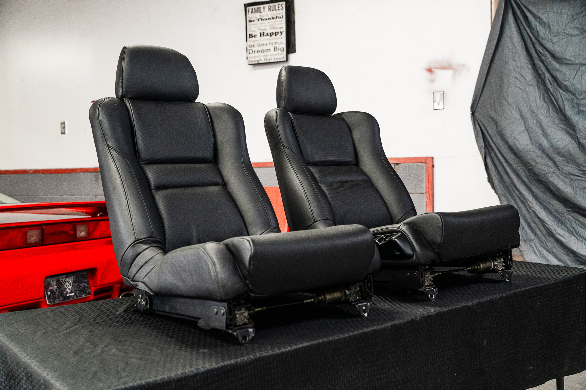 Pair of Acura NSX Seats and Custom Office Chair Bases - Image 2