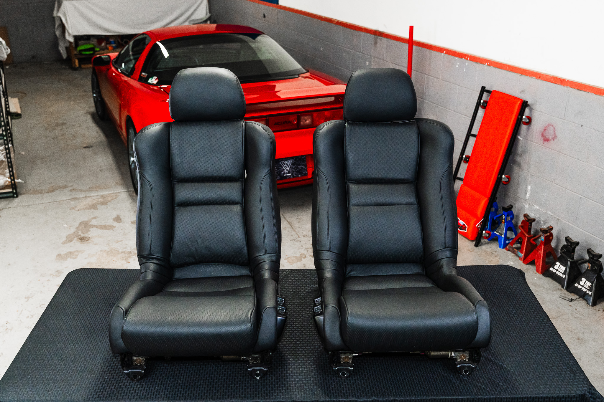 Pair of Acura NSX Seats and Custom Office Chair Bases - Image 4