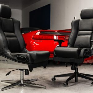 No Reserve: Pair of Acura NSX Seats and Custom Office Chair Bases