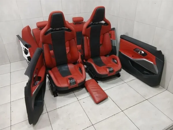 BMW G80 M3 Carbon Fiber Bucket Seats – Fiona Red Interior | Carbon Bucket Seats - Carbon Bucket Seats