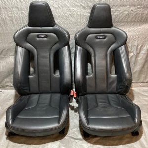 OEM 2015-2020 BMW F82 M4 Competition Black Merino Leather Front Seats - Carbon Bucket Seats