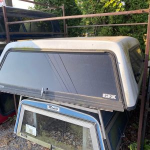 Used Ford F150 6.5' Short Bed 1970-1996 Fiberglass Truck Cap White Code: CL937 Location B-3-3